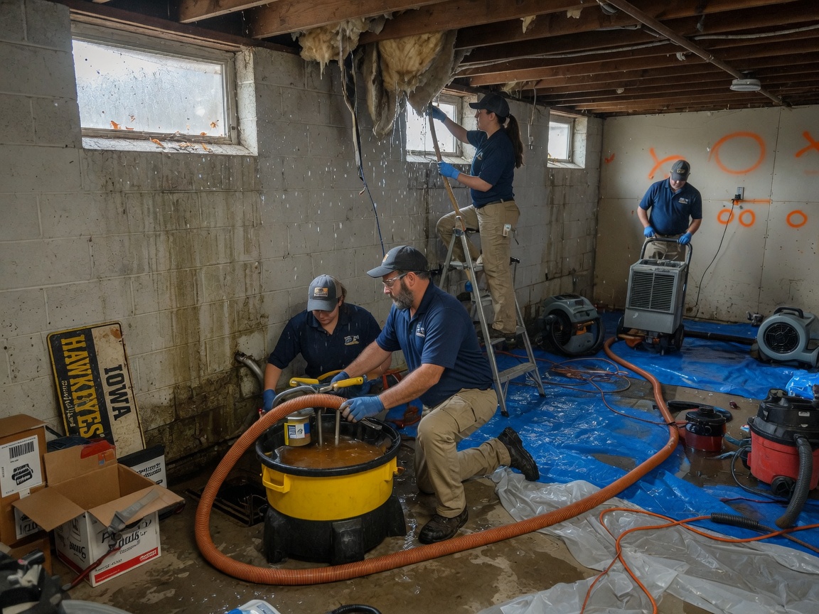 water damage restoration by DR Water Restoration in Cedar Rapids, IA